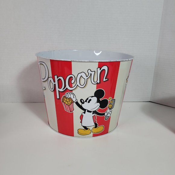💥 SOLD 💥 Vintage Disney Metal Popcorn Bucket 5 Piece Set - Picture 2 of 7
